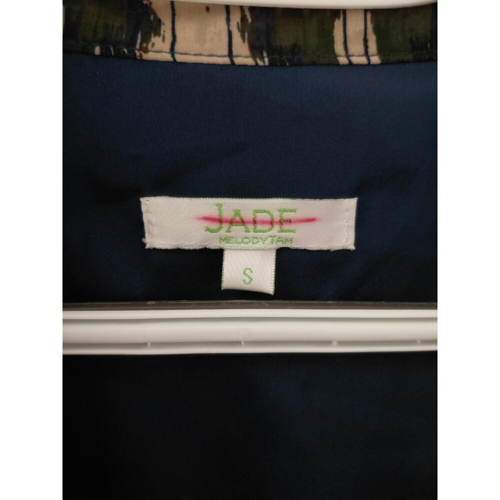 Jade Melody Tam Mixed Print Boho Preppy Mid Length Dress Size Small Vtg Style - Picture 5 of 12